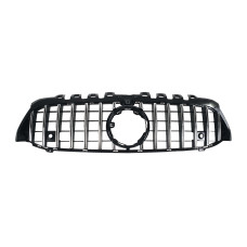 Решітка радіатора ( з міцем під камеру ) GT Chrome Black на Mercedes-Benz A-Class W177 2018-2022 року