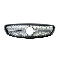 Решітка радіатора Diamond Silver / Black Rim Classic на Mercedes-Benz C-Class W205 2014-2018 року