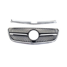Решітка радіатора під камеру ( + хром планка ) Diamond Black на Mercedes-Benz VITO-Class W447 2014-2019 року