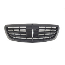 Решітка радіатора Full Black Matte під камеру AMG S63 на Mercedes-Benz S-Class W222 2013-2017 року