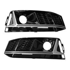 Решітки в бампер Silver Black ( S4 під радари ) S-Line на Audi A4 B9 2015-2019 року