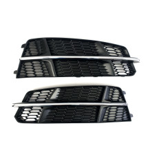 Решітки в бампер Chrome Black ( в стилі S6 ) S-Line на Audi A6 C7 2014-2018 року