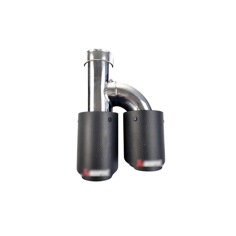 Насадки на вихлоп Carbon ( матовий ) 54mm To 76mm ( подвійна H ) на Akrapovič Akrapovič