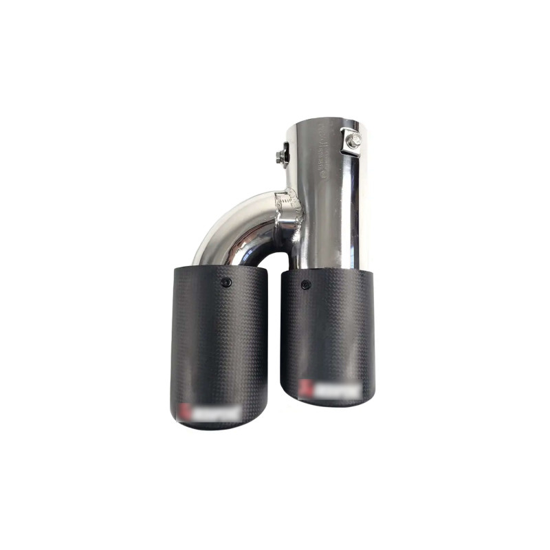 Насадки на вихлоп Carbon ( матовий ) 54mm To 76mm ( подвійна H ) на Akrapovič Akrapovič