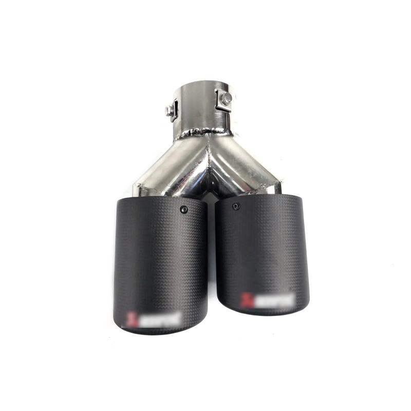 Насадки на вихлоп Carbon ( матовий ) 63mm To 89mm ( подвійна У ) на Akrapovič Akrapovič