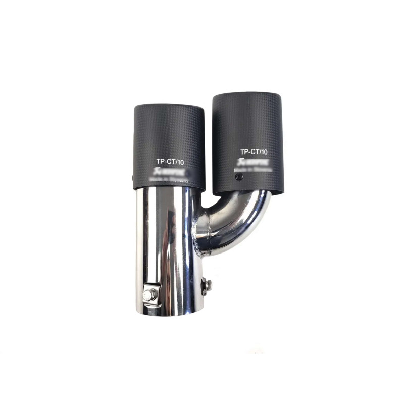 Насадки на вихлоп Carbon ( матовий ) 54mm To 76mm ( подвійна H ) на Akrapovič Akrapovič