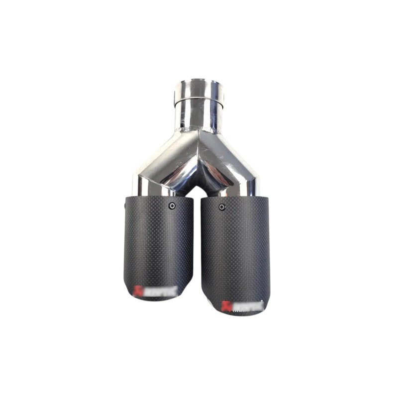 Насадки на вихлоп Carbon ( матовий ) 54mm To 76mm ( подвійна Y ) на Akrapovič Akrapovič