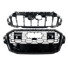Решітка радіатора Full Black ( стиль RS ) під дистронік на Audi Q7 4M 2020-2024 року