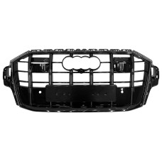 Решітка радіатора Full Black ( стиль SQ7 ) під дистронік на Audi Q7 4M 2020-2024 року