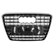 Решітка радіатора Silver Chrome ( в стилі W12 ) на Audi A8 D4 2010-2014 року