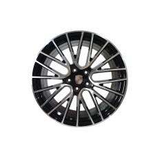 R21 Gloss Black + Chrome ( різноширокі ) Диски на Porsche Cayenne 958 2010-2014 року