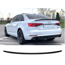 Спойлер Чорний глянець V2 на Audi A4 B9 2015-2019 року