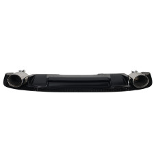 Дифузор ( заднього бампера ) Full Black / Chrome Pipe ( в стилі RS4 ) V3 S-Line на Audi A4 B9 2015-2019 року