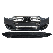 Передній бампер ( в стилі S4 ) V2 на Audi A4 B9 2015-2019 року