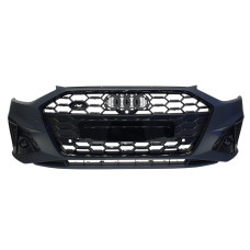 Передній бампер ( S-Line ) V2 на Audi A4 B9 2019-2023 року