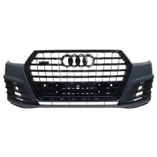 Передній бампер ( S-Line ) Black на Audi Q7 4M 2015-2020 року