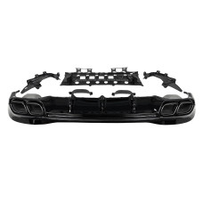 Дифузор ( заднього бампера ) Full Black / Black Pipe ( стиль S63 AMG ) на Mercedes-Benz S-Class W223 2020-2025 року