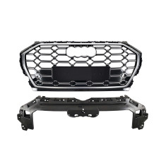 Решітка радіатора Silver Black ( в стилі SQ5 ) ПОШКОДЖЕНА на Audi Q5 80A 2020-2024 року