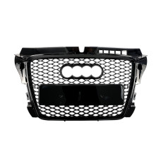 Решітка радіатора Full Black ( в стилі RS3 ) ПОШКОДЖЕНА на Audi A3 8P 2008-2012 року