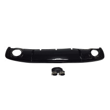 Дифузор ( заднього бампера ) Full Black / Black Pipe ( в стилі RS4 ) на Audi A4 B8 2011-2015 року