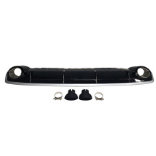 Дифузор ( заднього бампера ) Silver Black / Chrome Pipe ( в стилі RSQ7 ) на Audi Q7 4M 2015-2020 року