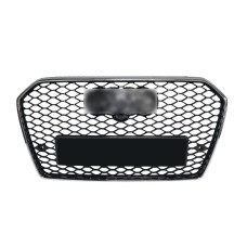 Решітка радіатора Chrome Black ( в стилі RS6 ) під камеру на Audi A6 C7 2014-2018 року