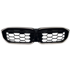 Решітка радіатора Чорний глянець LED ( Iconic Glow ) Diamond на бмв 3 Series G20 / G21 2022-2024 року