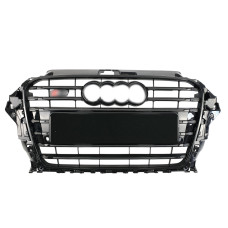 Решітка радіатора Full Black ( в стилі S3 ) ПОШКОДЖЕНА №1 на Audi A3 8V 2012-2016 року