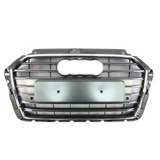 Решітка радіатора Silver Chrome ( в стилі S3 ) ПОШКОДЖЕНА на Audi A3 8V 2016-2020 року