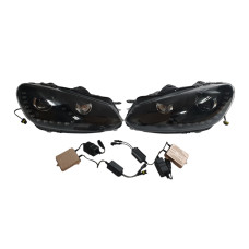 Передні фари ( Xenon GTI ) Black на Volkswagen Golf VI 2008-2012 року
