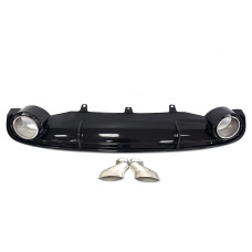 Дифузор ( заднього бампера ) Full Black / Chrome Pipe ( в стилі RS7 ) на Audi A7 4G 2010-2014 року