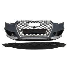 Передній бампер ( в стилі RS4 без радарів V3 ) на Audi A4 B9 2015-2019 року
