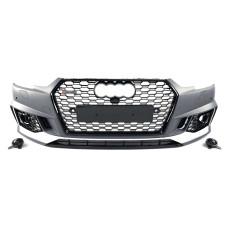 Передній бампер ( в стилі RS4 під радари V2 ) на Audi A4 B9 2015-2019 року