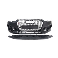 Передній бампер ( в стилі RS4 під радари V3 ) на Audi A4 B9 2015-2019 року
