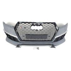 Передній бампер ( RS Style ) Silver Black на Audi Q7 4M 2015-2020 року
