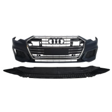 Передній бампер ( в стилі S6 ) на Audi A6 C8 2018-2022 року