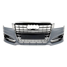 Передній бампер ( в стилі S8 ) Chrome
 на Audi A8 D4 2014-2017 року