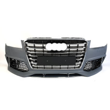 Передній бампер ( з решіткою в стилі W12 ) CB на Audi A8 D4 2014-2017 року