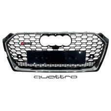Решітка радіатора Chrome Black ( в стилі RS5 під камеру ) Quattro на Audi A5 B9 2016-2020 року