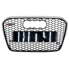 Решітка радіатора Silver Black ( в стилі RS6 ) на Audi A6 C7 2011-2014 року