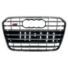 Решітка радіатора Chrome Black ( в стилі S6 ) на Audi A6 C7 2011-2014 року