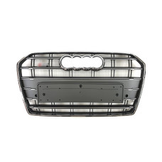 Решітка радіатора Silver Chrome ( в стилі S6 ) на Audi A6 C7 2014-2018 року