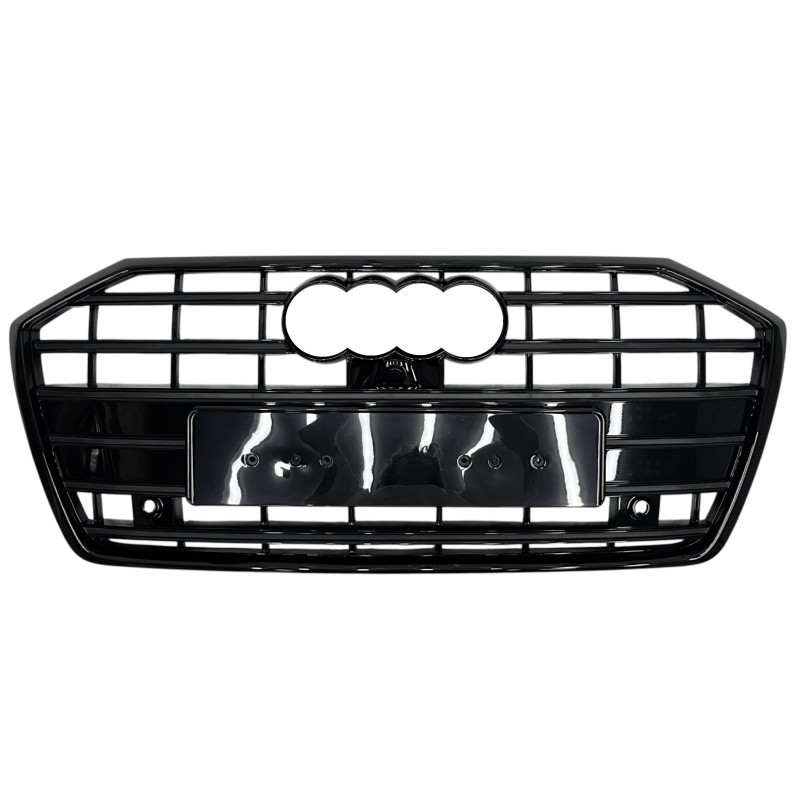 Решітка радіатора Full Black ( в стилі S6 під камеру без радарів ) на Audi A6 C8