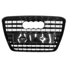Решітка радіатора Full Black ( в стилі W12 ) на Audi A8 D4 2010-2014 року