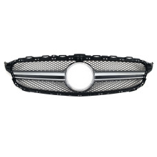 Решітка радіатора Silver ( з місцем під камеру ) AMG на мерседес C-клас W205 2014-2018 року