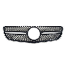 Решітка радіатора Black ( з місцем під камеру ) Diamond на мерседес V-клас W447 2014-2019 року