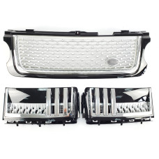 Решітка радіатора + жабра на Land Rover Range Rover Vogue L322 2010-2013 року