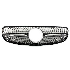 Решітка радіатора ( з місцем під камеру ) Diamond Black на мерседес GLC-клас X253 2015-2019 року