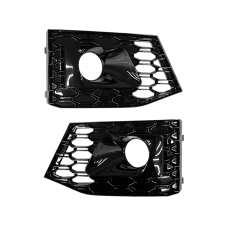 Решітки в бампер Full Black ( RS бампер під дистронік ) на Audi A4 B9 2015-2019 року