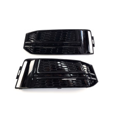 Решітки в бампер Full Black ( S4 ) S-Line на Audi A4 B9 2015-2019 року